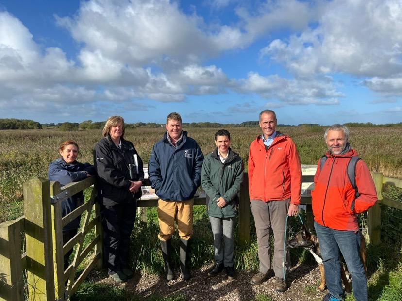 Bill Esterson MP and Alex Sobel MP at Lunt Meadows with members of the Lancashire Wildlife Trust